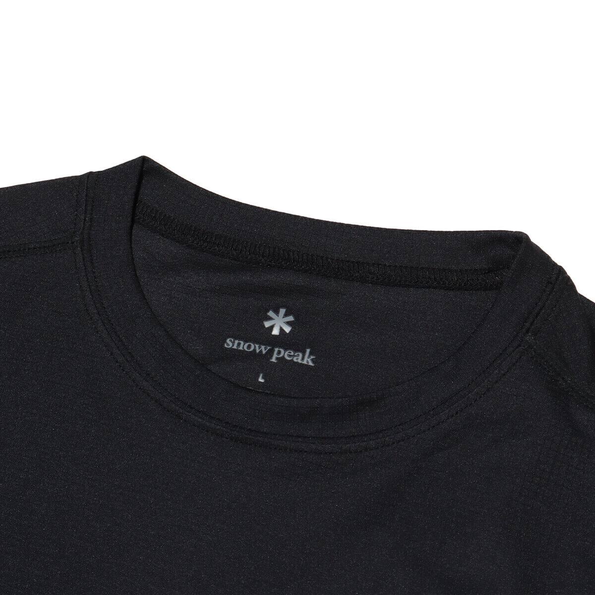 Snow Peak Pe Power Dry Short Sleeve T Shirt Black 24SP I