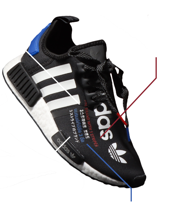 新品☆adidas × atmos コラボ NMD R1 トリコロール ブースト - スニーカー