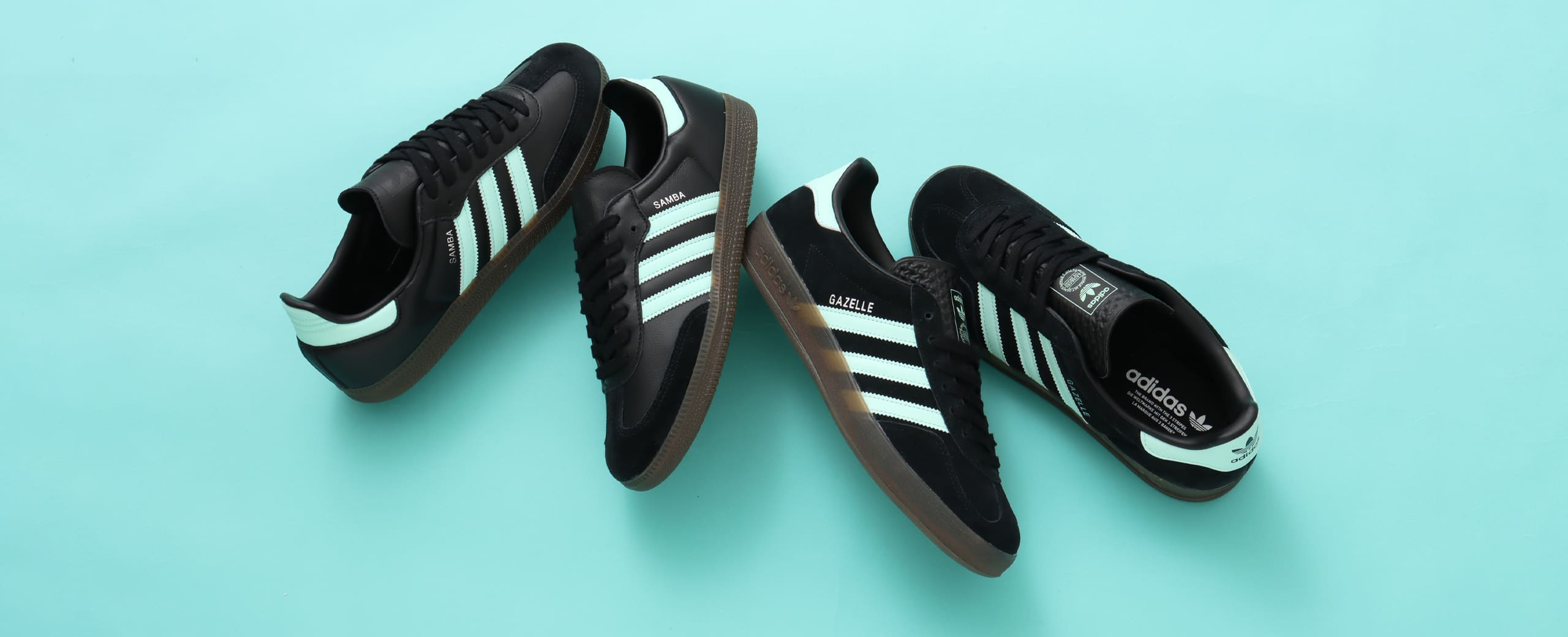 "adidas CLEAR MINT PACK SAMBA OG / GAZELLE INDOOR"