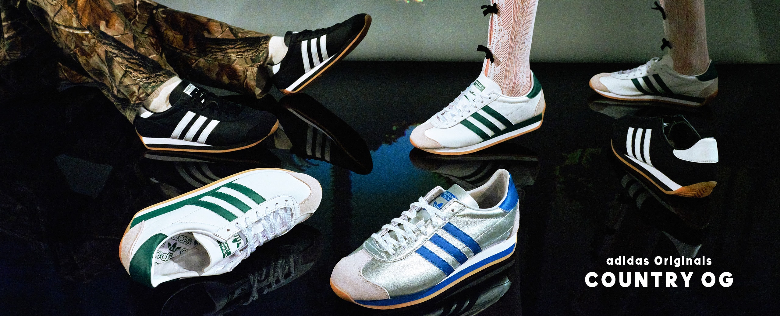 adidas COUNTRY OG FOOTWEAR WHITE/CALLEGE GREEN/FOOTWEAR WHITE 23FW-S