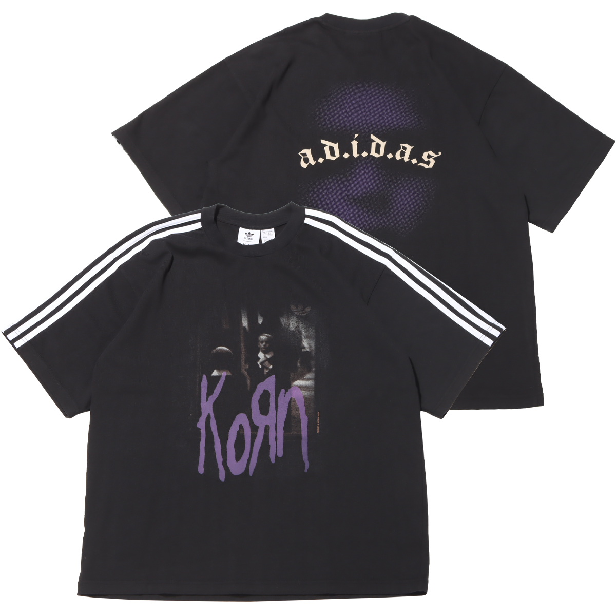 adidasKOadidas✖️korn バンドT風グラフィックTシャツ