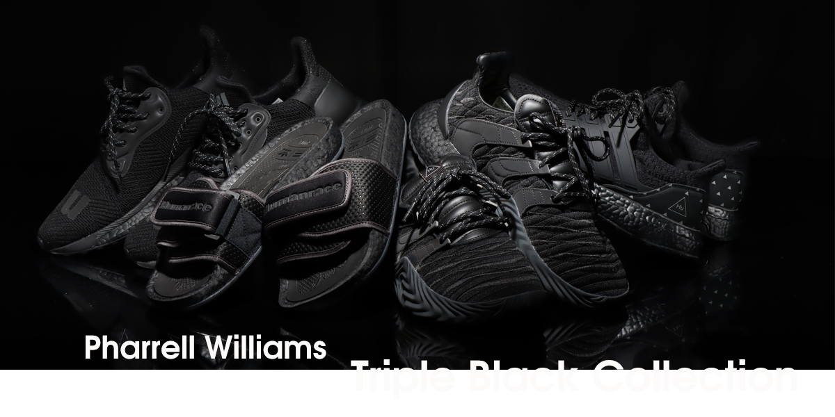 "adidas Pharrell Williams Triple Black Collection"
