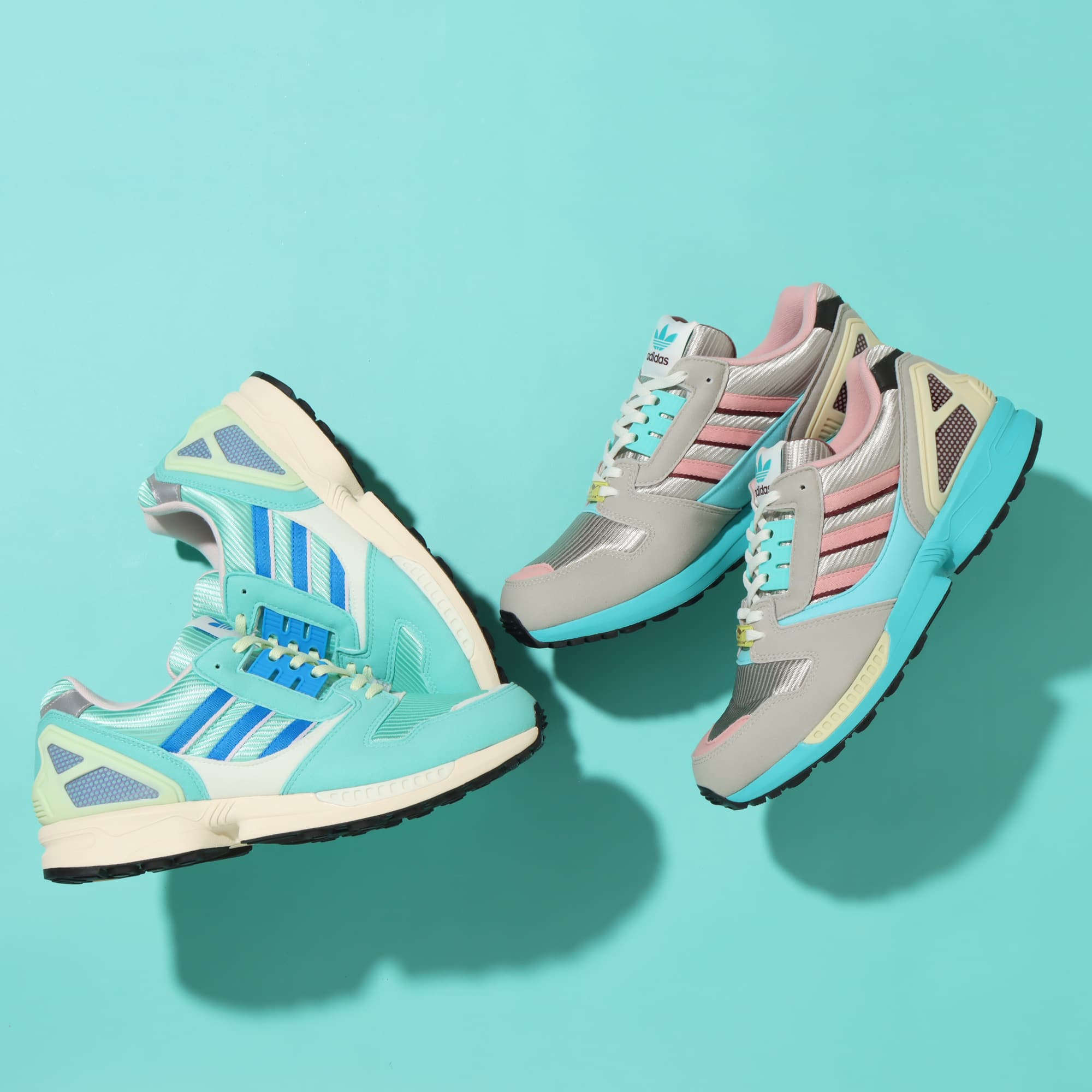 Adidas zx 500 shop light grey neon pink