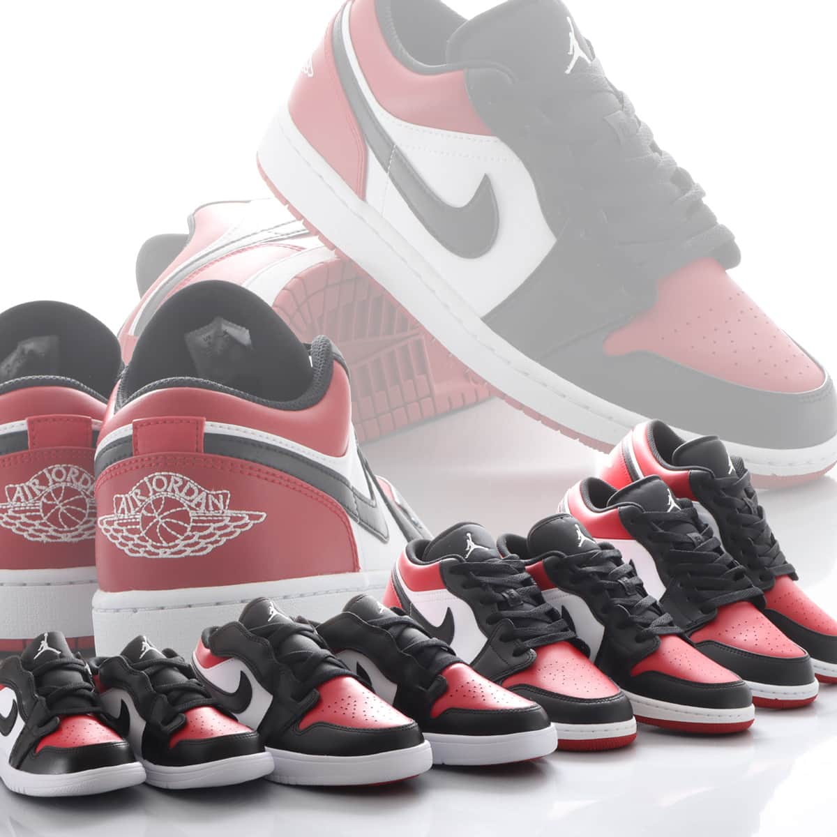 Nike Air Jordan 1 Low Bred Toe US9/27cm箱黒タグが付属いたします