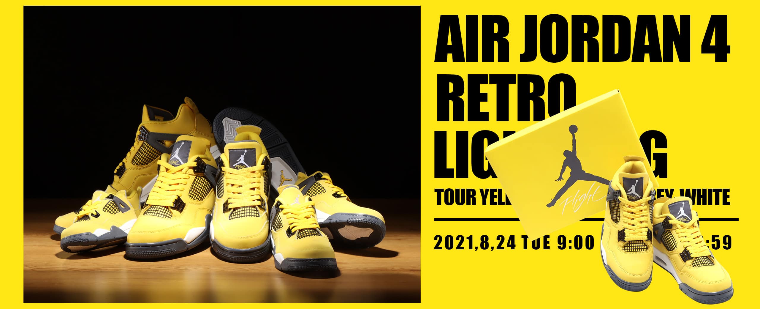 "JORDAN BRAND AIR JORDAN 4 RETRO "TOUR YELLOW""