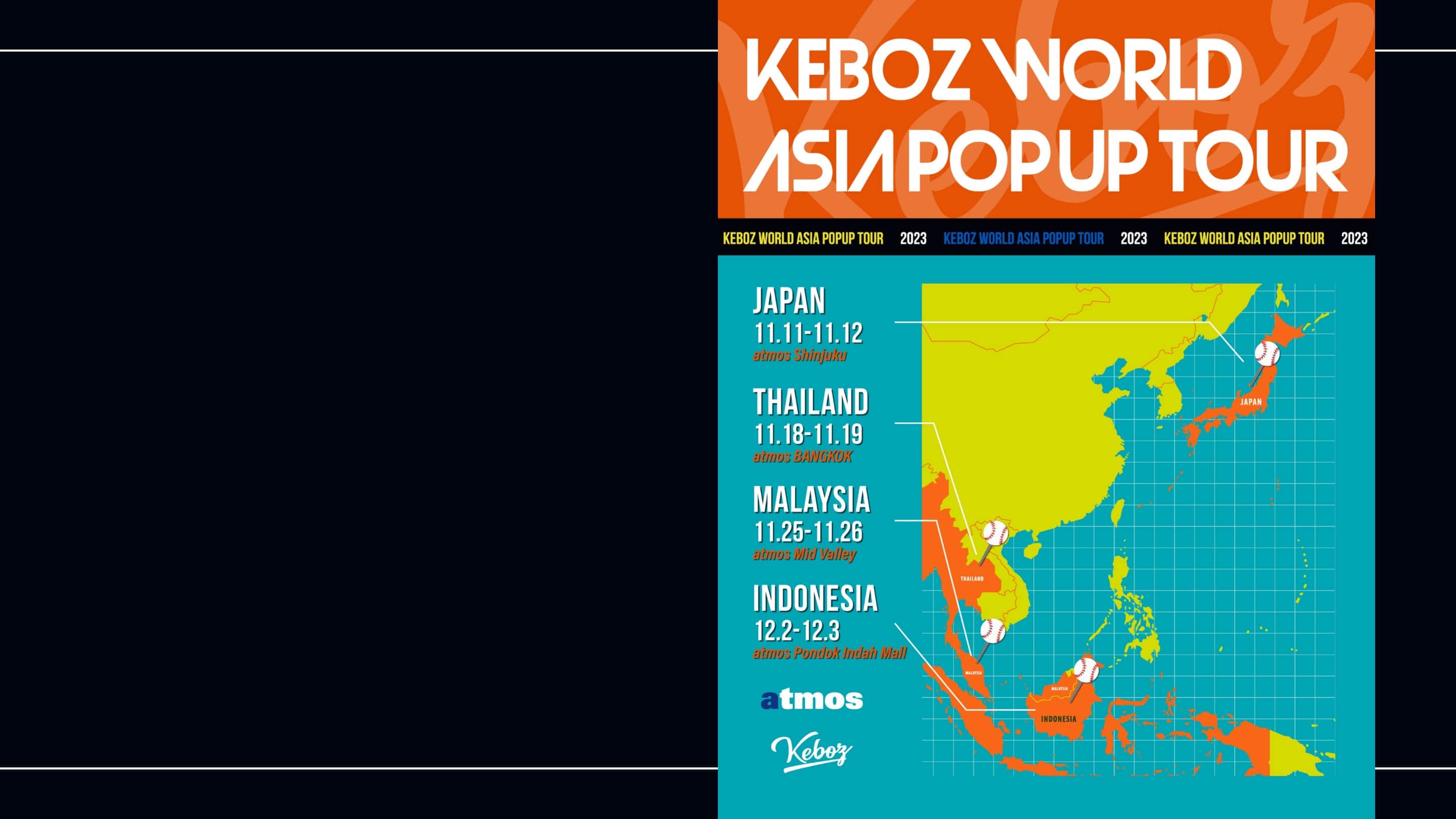 KEBOZ POP UP STORE | 〈KEBOZ〉の POP UP STOREをatmosのアジア4か国 
