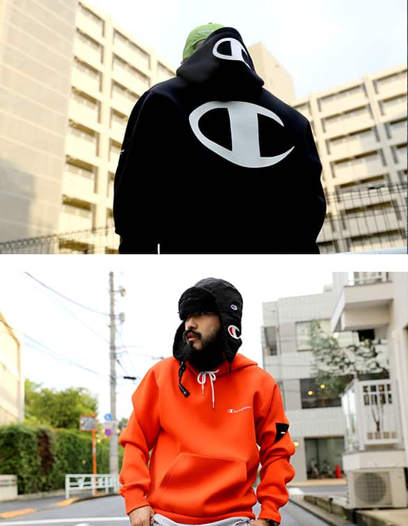 購入価格CHAMPION × ATMOS コラボパーカー