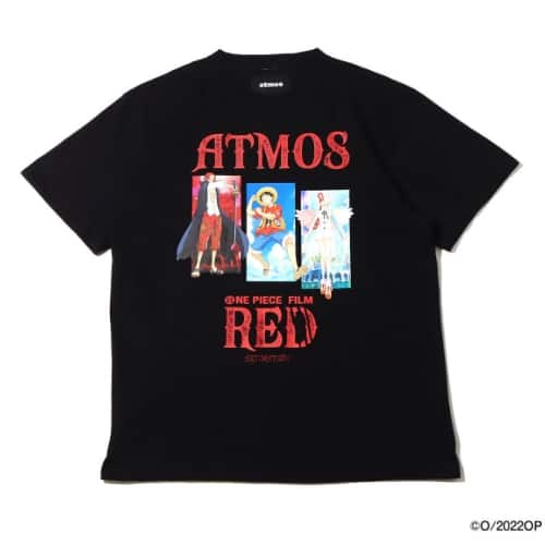 atmos x ONE PIECE RED TEE