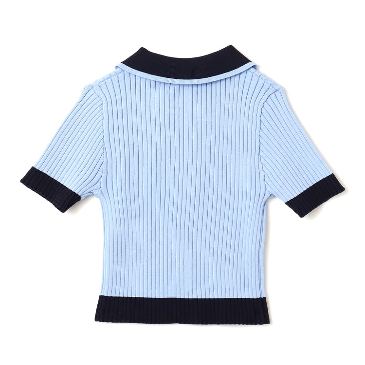 Cheer Rib Knit Polo Shirt