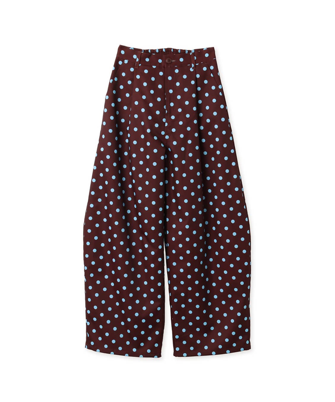 Dot Wide Pants BROWN