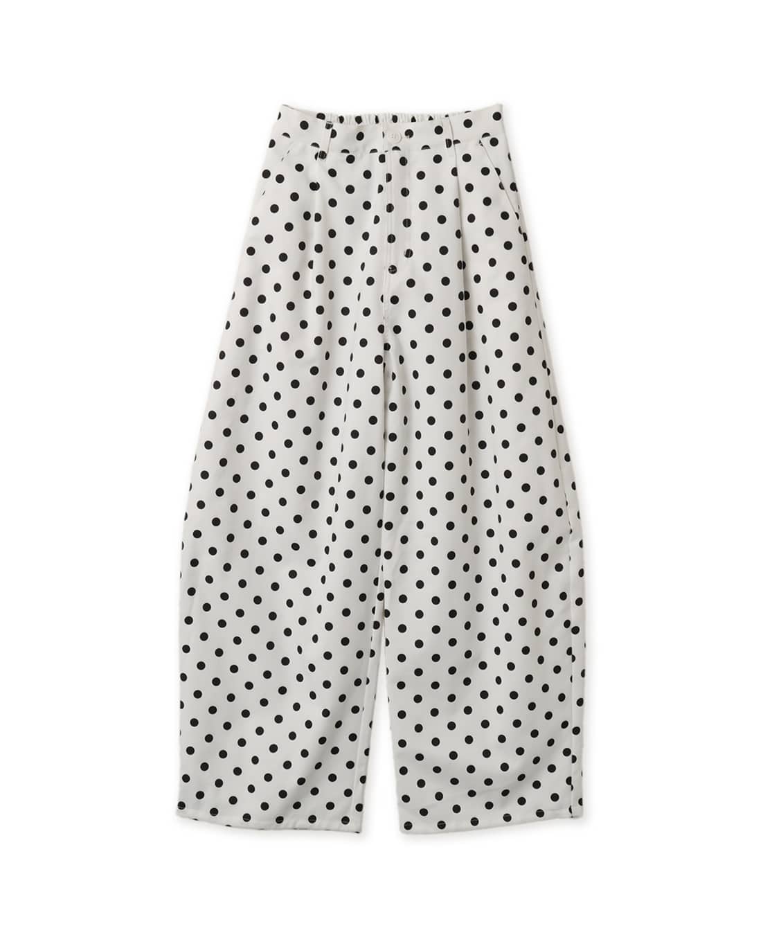 Dot Wide Pants WHITE