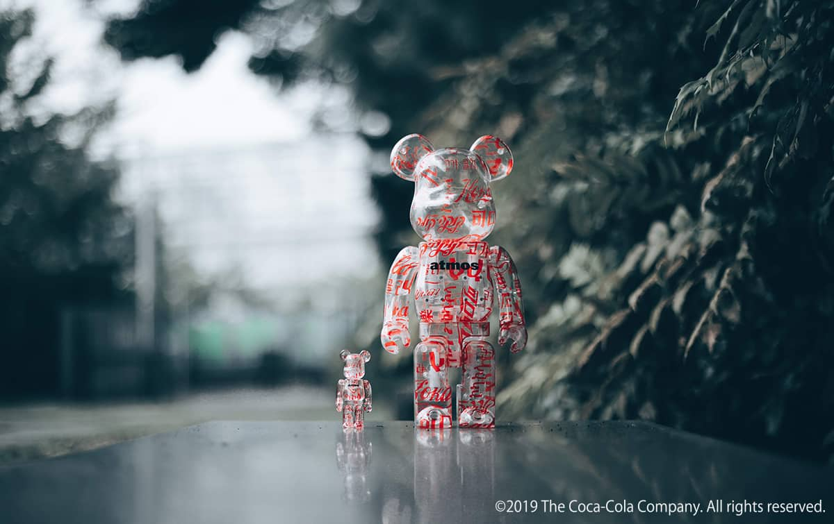 格安正規品２体セット BE@RBRICK atmos × Coca-Cola 100％ & 400％ CLEAR BODY CHECKERBOARD 限定　完売品 キューブリック、ベアブリック