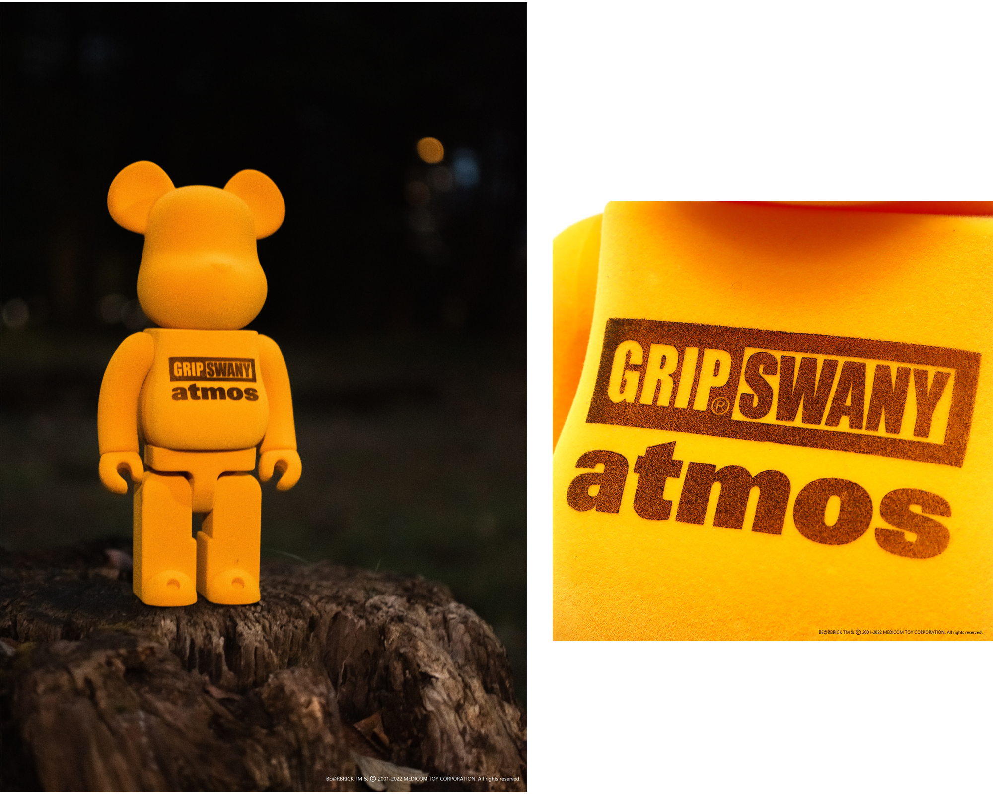 MEDICOM TOY atmos × GRIPSWANY BE@RBRICK 100% & 400%