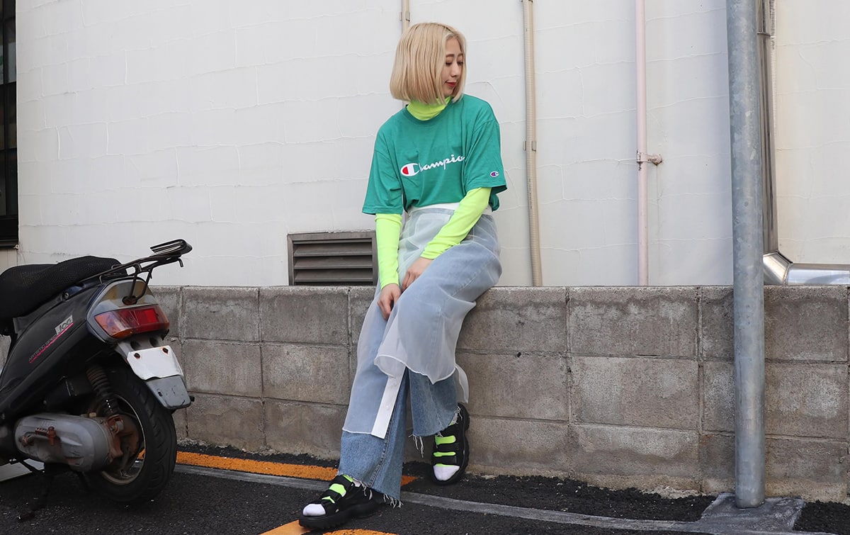 Champion 19SS coordinate by atmos pink