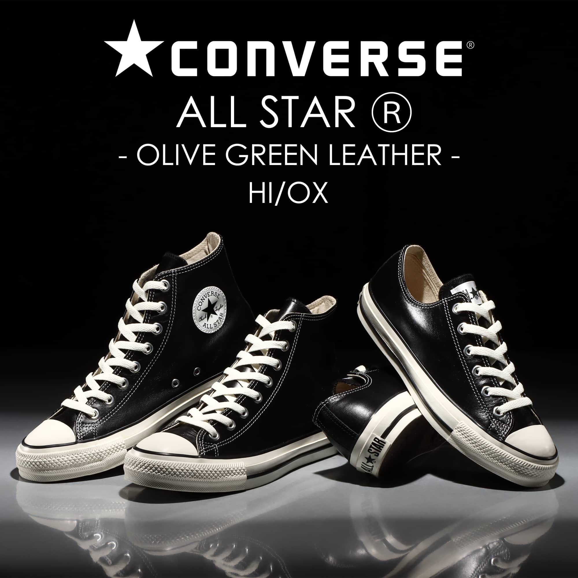 converse ALLSTAR® OLIVE GREEN LEATHER HI / OX