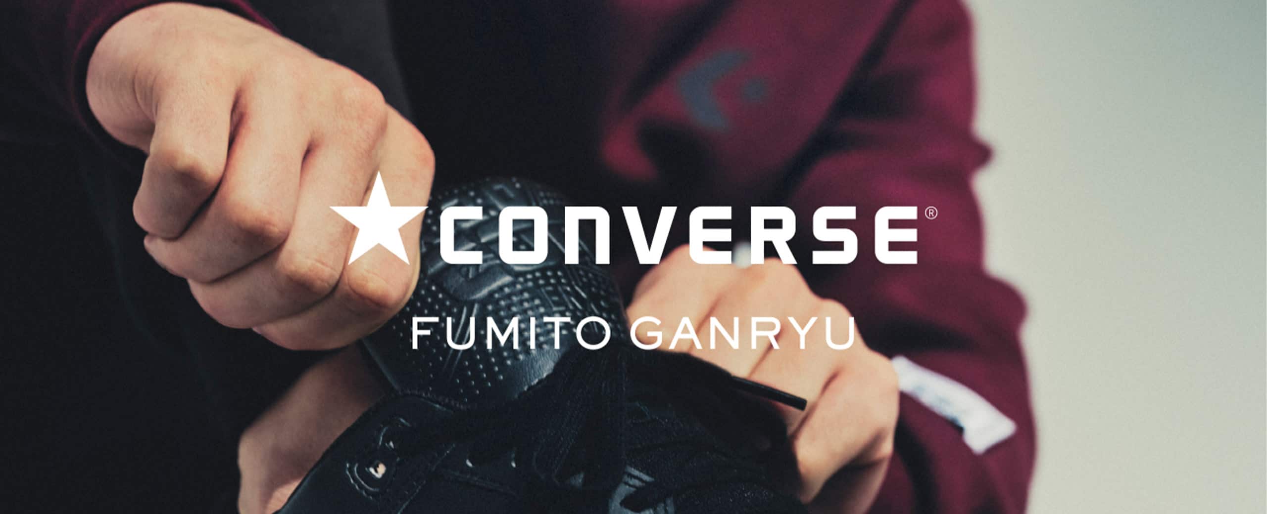 "FUMITO GANRYU × CONVERSE Baskate shoes"