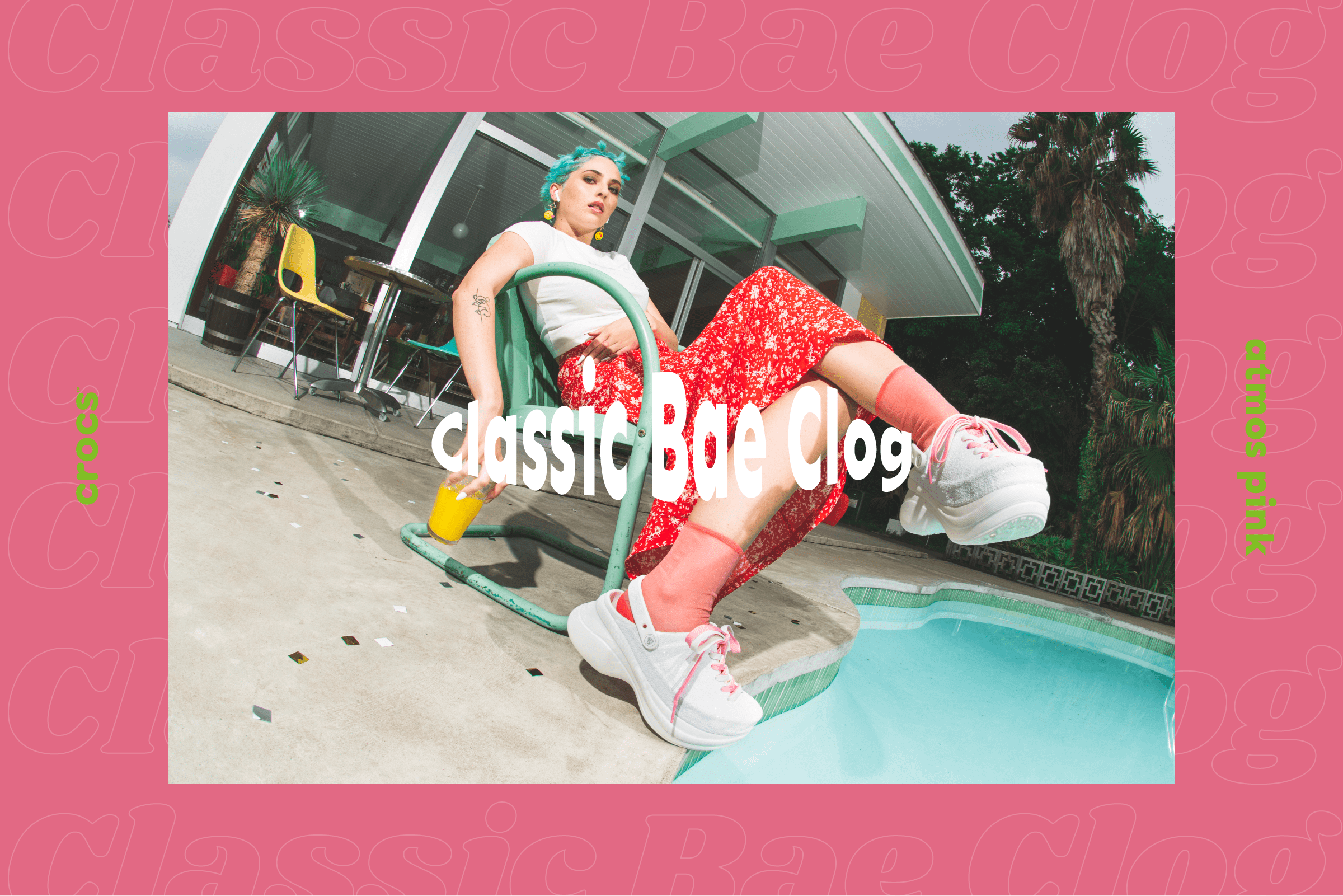 "atmos pink × crocs Classic Bae Clog W"