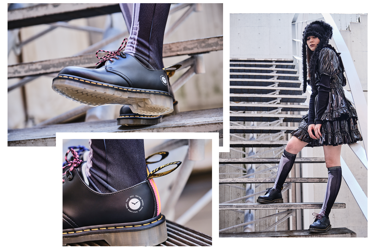 Dr.Martens atmos pink エナメル uk4 アトモス マーチン - 靴