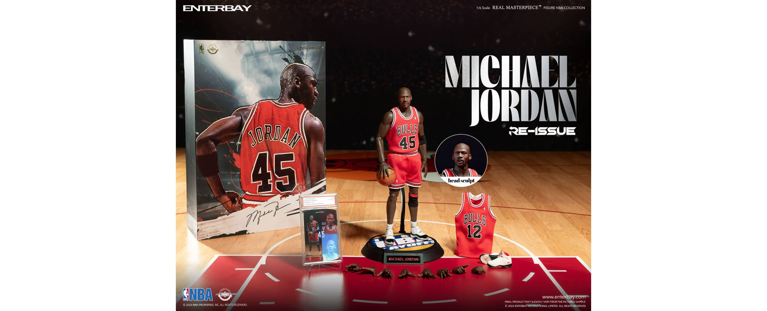 "ENTERBAY REAL MASTERPIECE NBA COLLECTION: MICHAEL JORDAN I’M BACK #45 RE-ISSUE LIMITED EDITION"