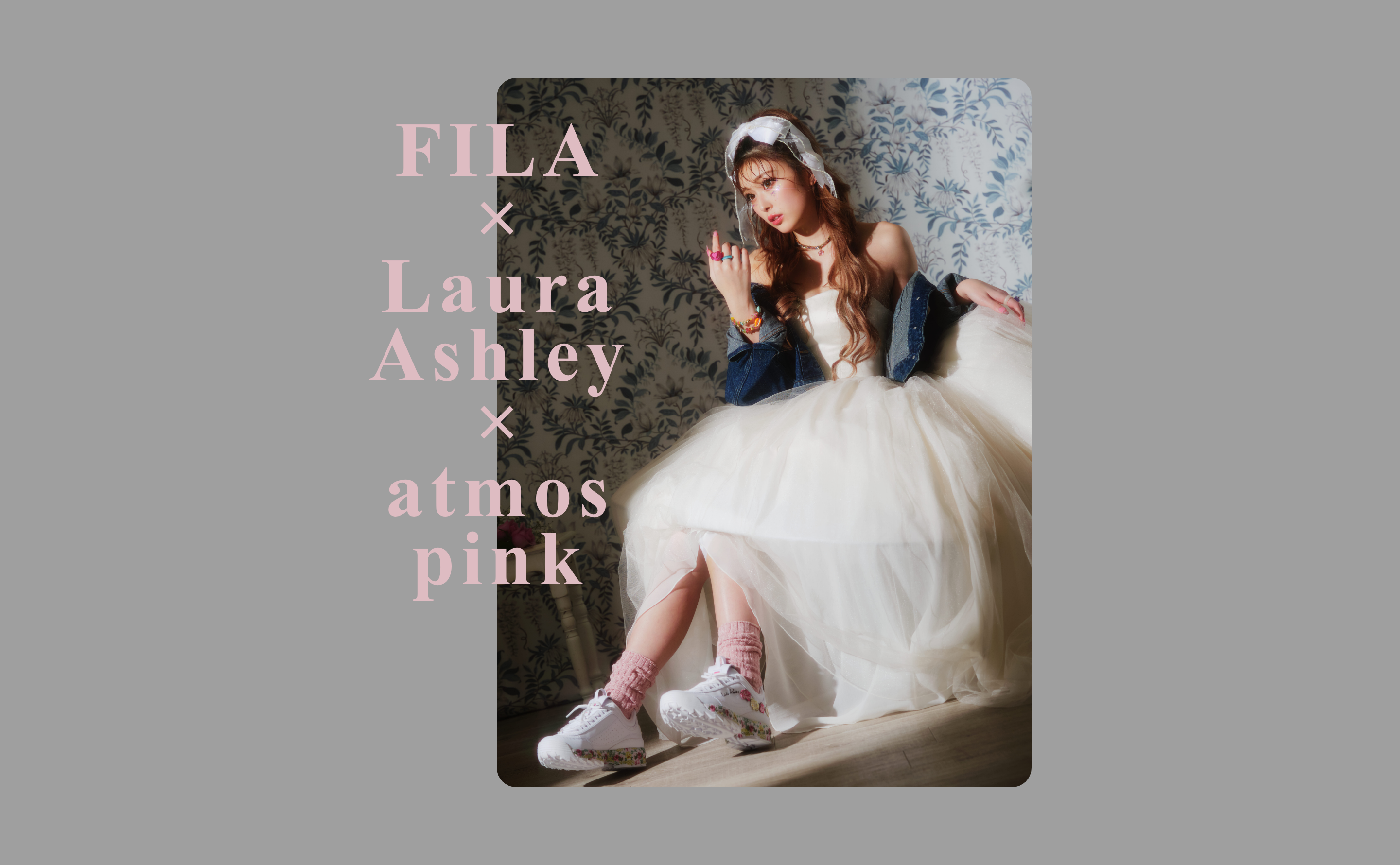 FILA × Laura Ashley × atmos pink