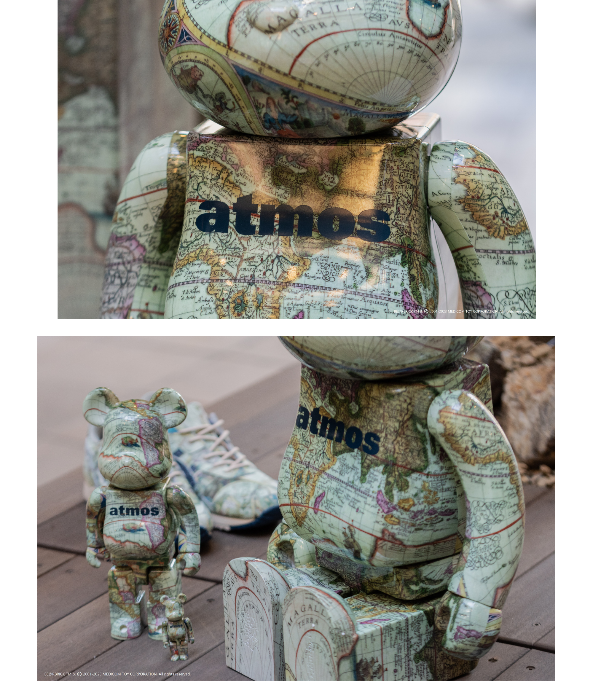 BE@RBRICK atmos AGED MAP 100％ & 400％