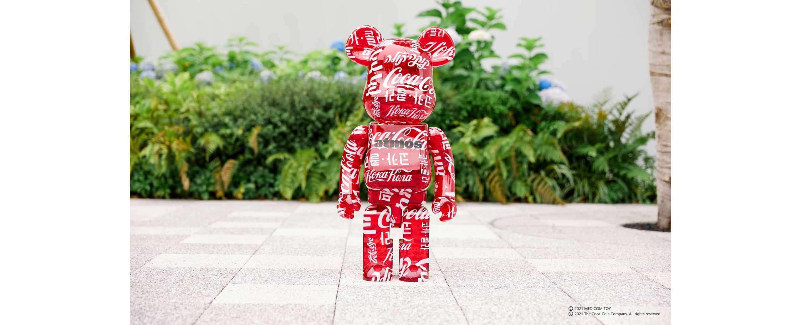 2021.2.19 MEDICOM TOY BE@RBRICK atmos × Coca-Cola 1000％ CLEAR RED