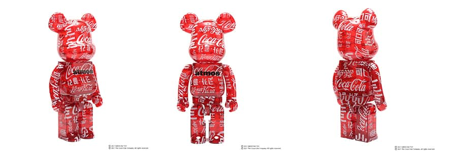 2021.2.19 MEDICOM TOY BE@RBRICK atmos × Coca-Cola 1000％ CLEAR RED