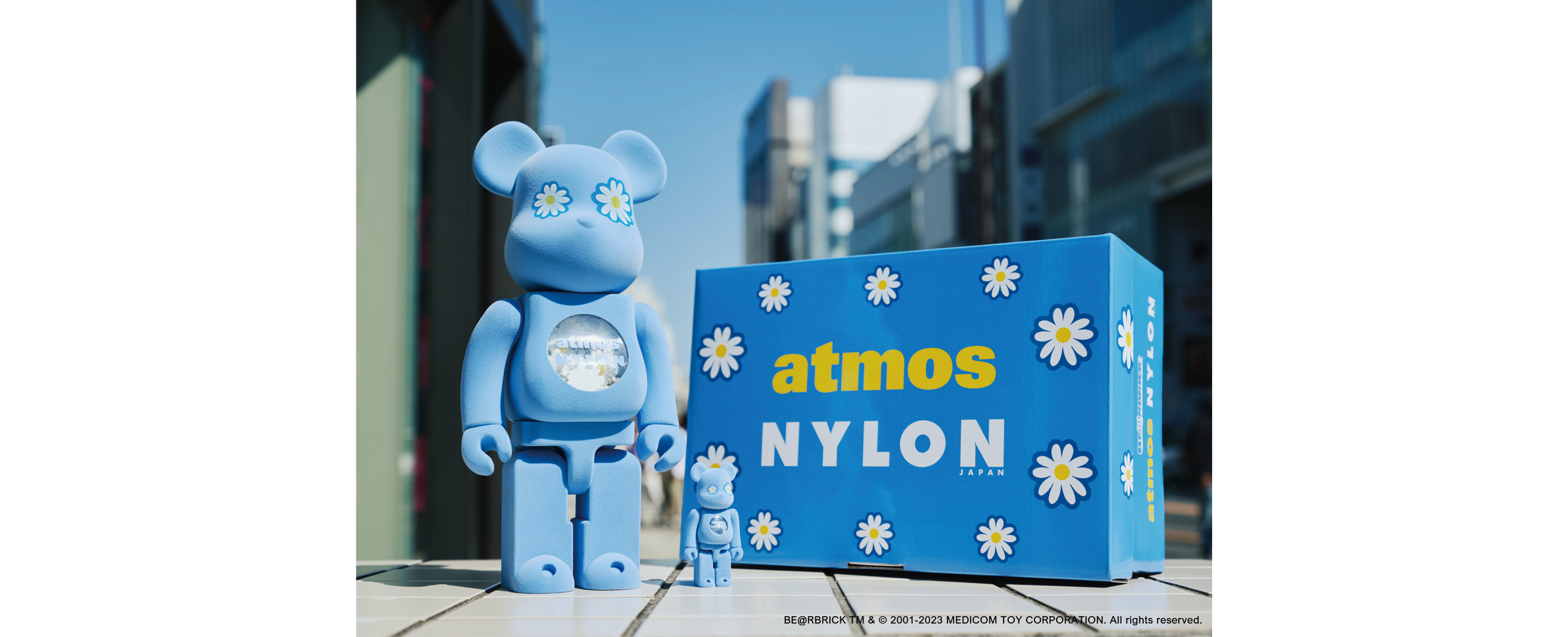 "MEDICOM TOY BE@RBRICK atmos × NYLON JAPAN TYPE-2 100％ & 400％"