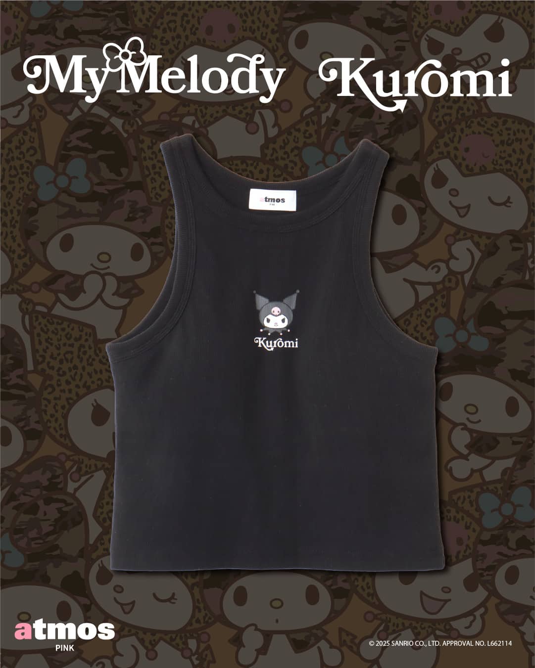my-melody-kuromi-x-atmos-pink