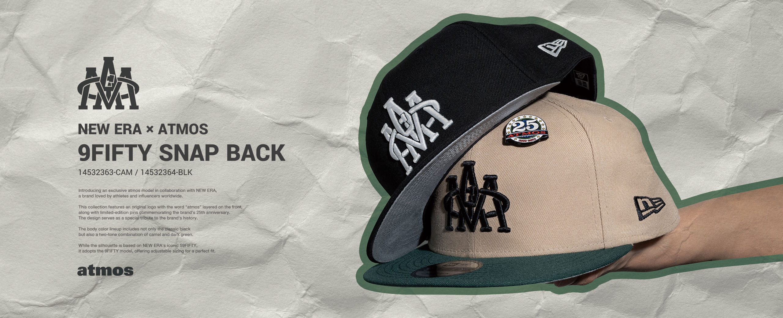 NEW ERA x atmos 9FIFTY SNAP BACK