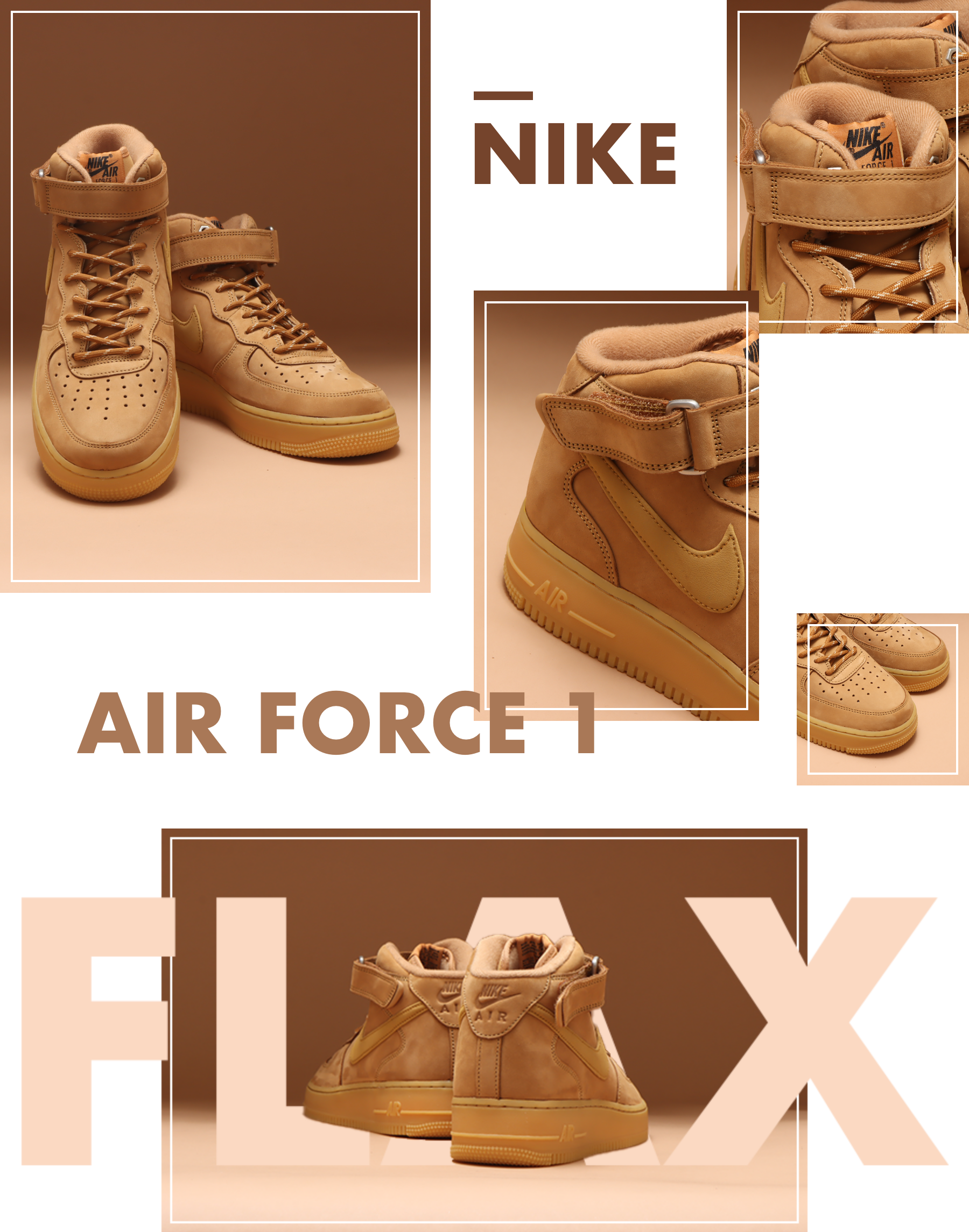 NIKE AIR FORCE 1 MID '07 FLAX