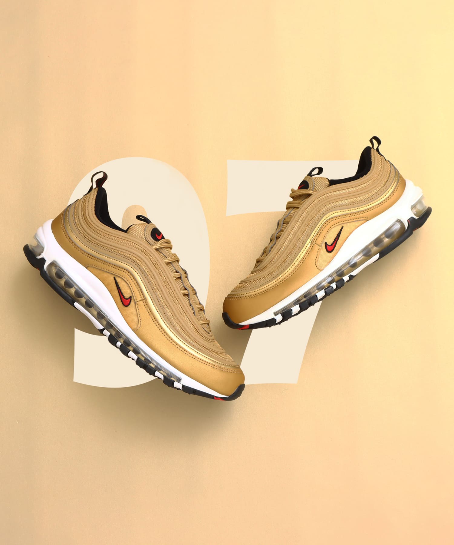 Nike air max on sale 97 silver gold