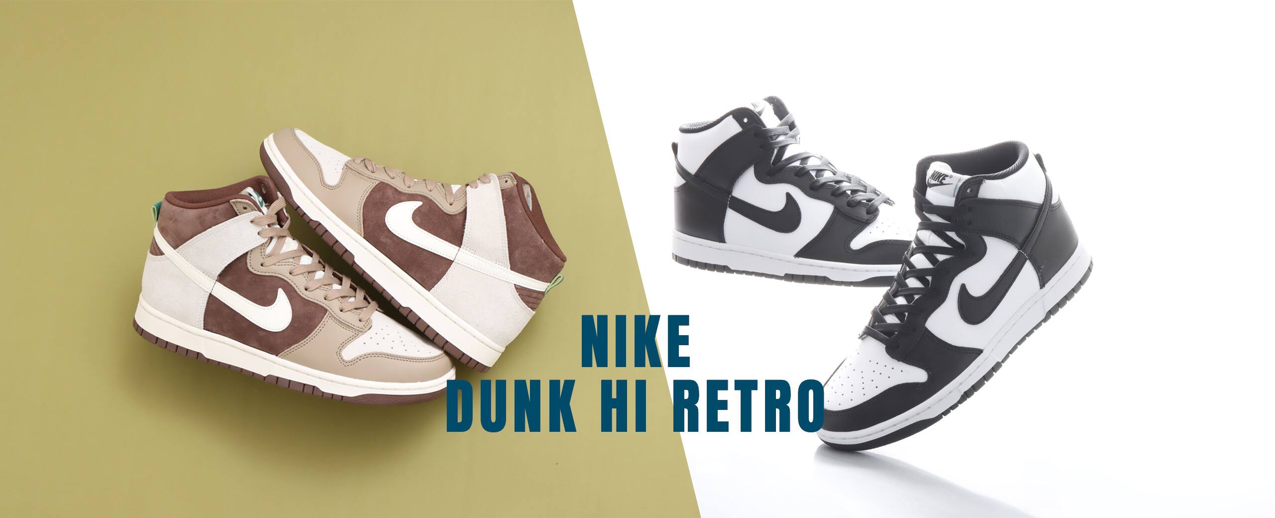 "NIKE DUNK HI RETRO "LIGHT CHOCOLATE" "WHITE/BLACK""