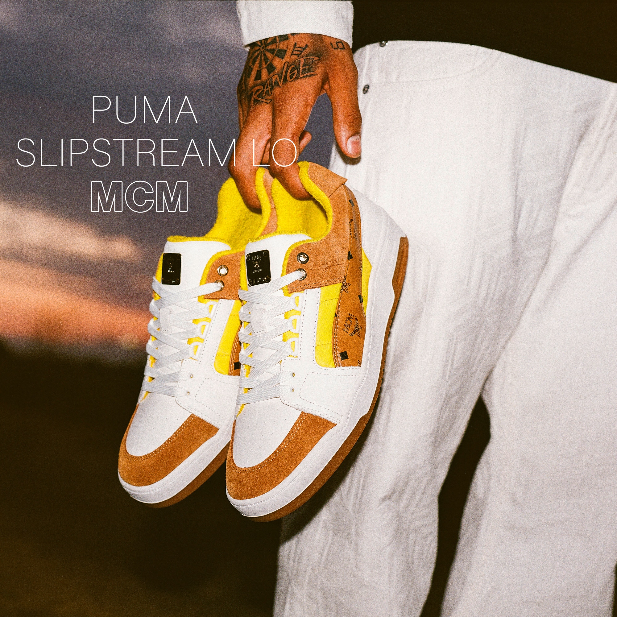 【サイズガイ】 PUMA x MCMスエットに合う コラボ SLIPSTREAM スニーカー (PUMA/スニーカー) 90383723 ッパーとス