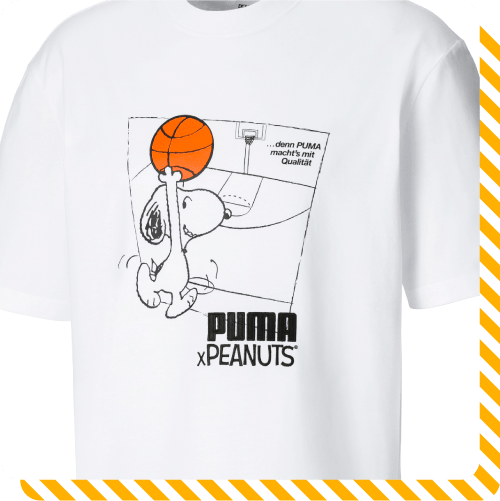 PUMA x PEANUTS スヌーピー メンズ Tシャツ バスケ ホワイト M