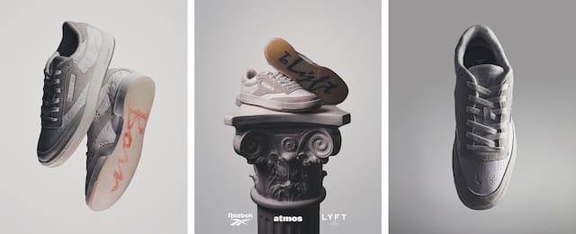 Reebok × atmos × LÝFT  CLUB C VINTAGE 85