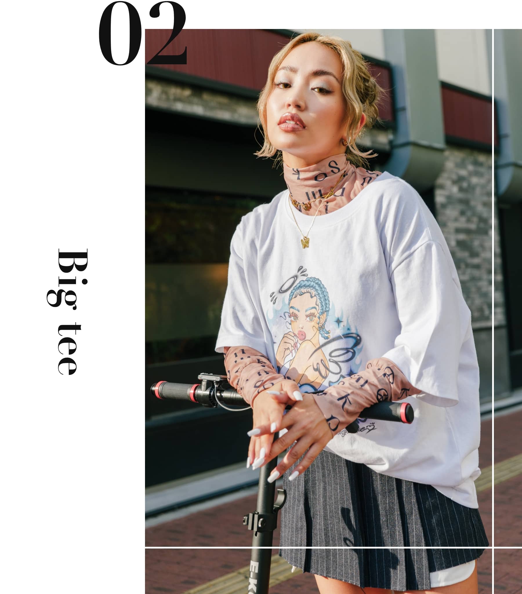 02 Big tee -- RIEHATA × atmos pink 22AW APPAREL COLLECTION --