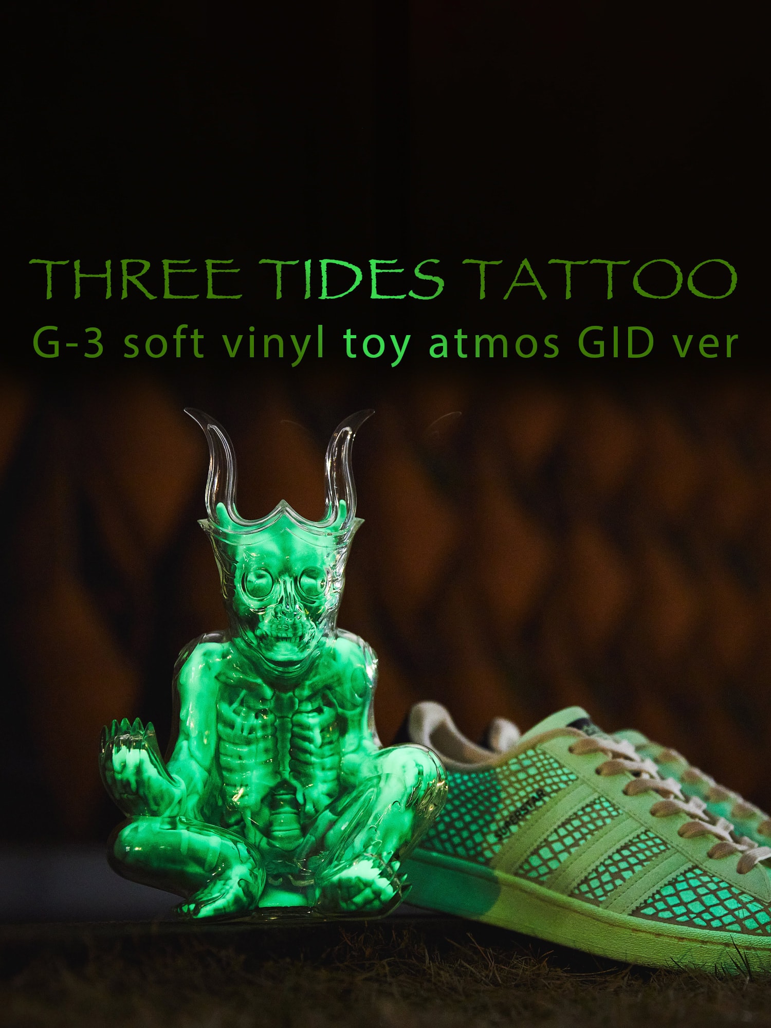 THREE TIDES TATTOO G-3 soft vinyl toy atmos GID ver