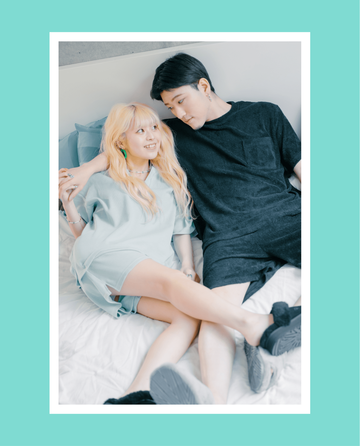 UGG@mos ROOM WEAR バックポケットロゴ リブロングパンツ