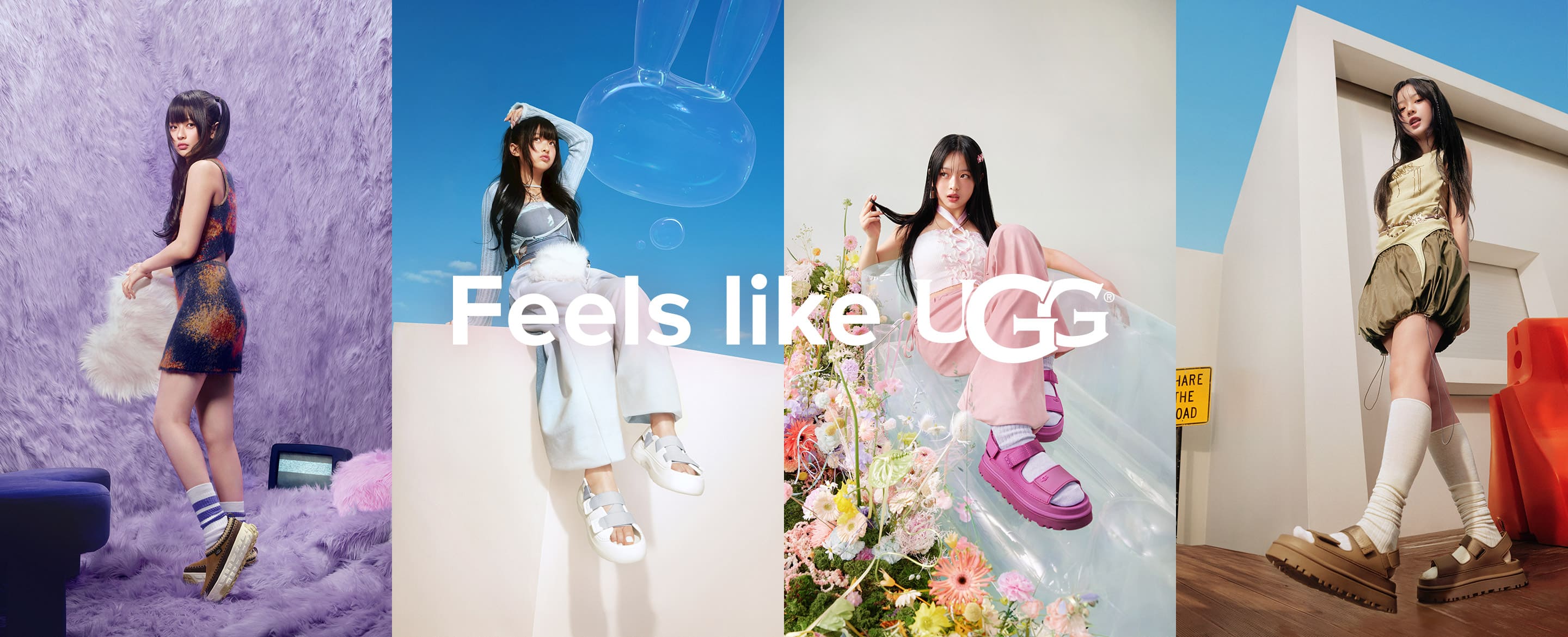 UGG Summer Sandal Collection | NewJeansのHANNIをキャンペーンに起用したUGG春夏のサンダルコレクション！