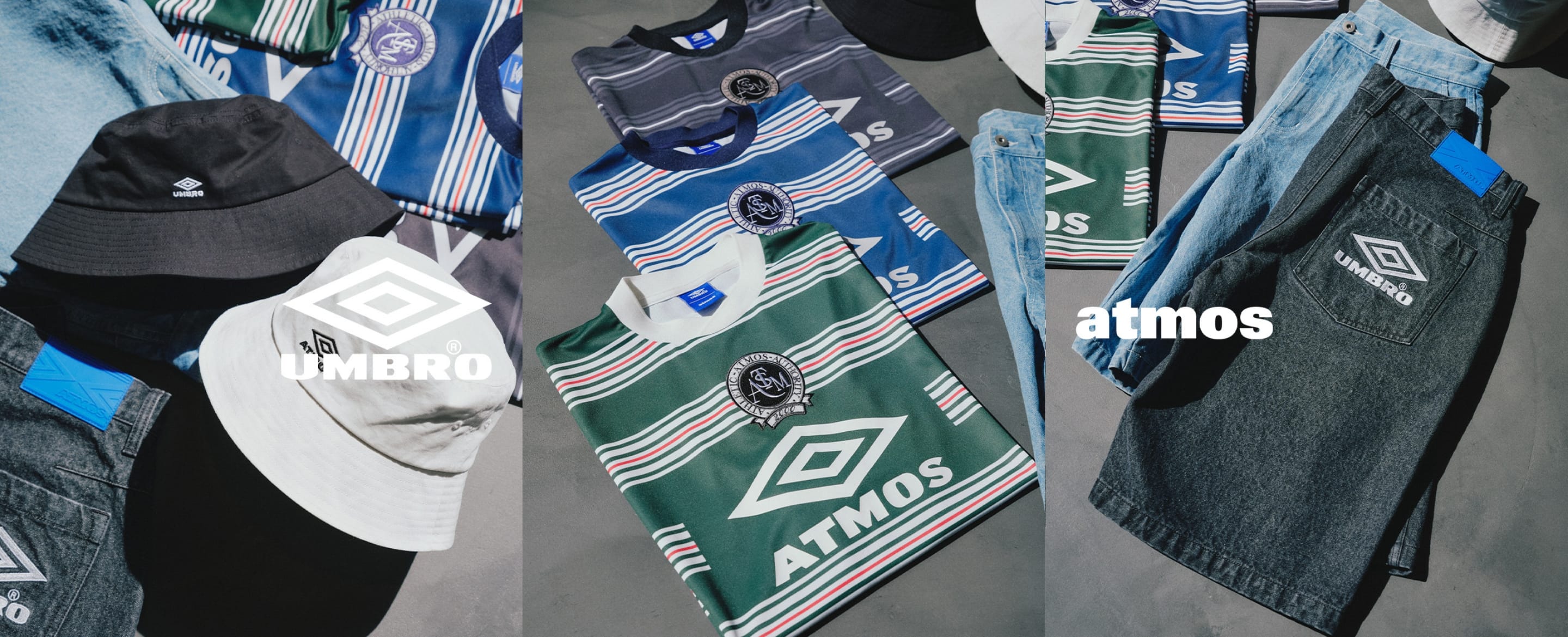 UMBRO x atmos Apparel Collection ブランド設立100周年を迎えるアンブロと初のコラボレーション。