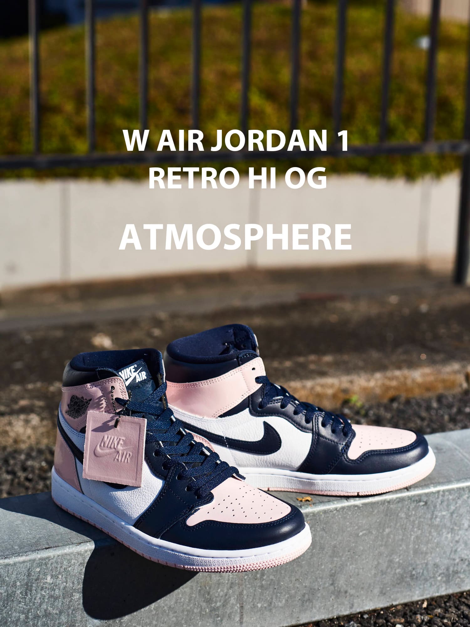 ピンクkny12823#149 NIKE AIR JORDAN1 アトモスフィア