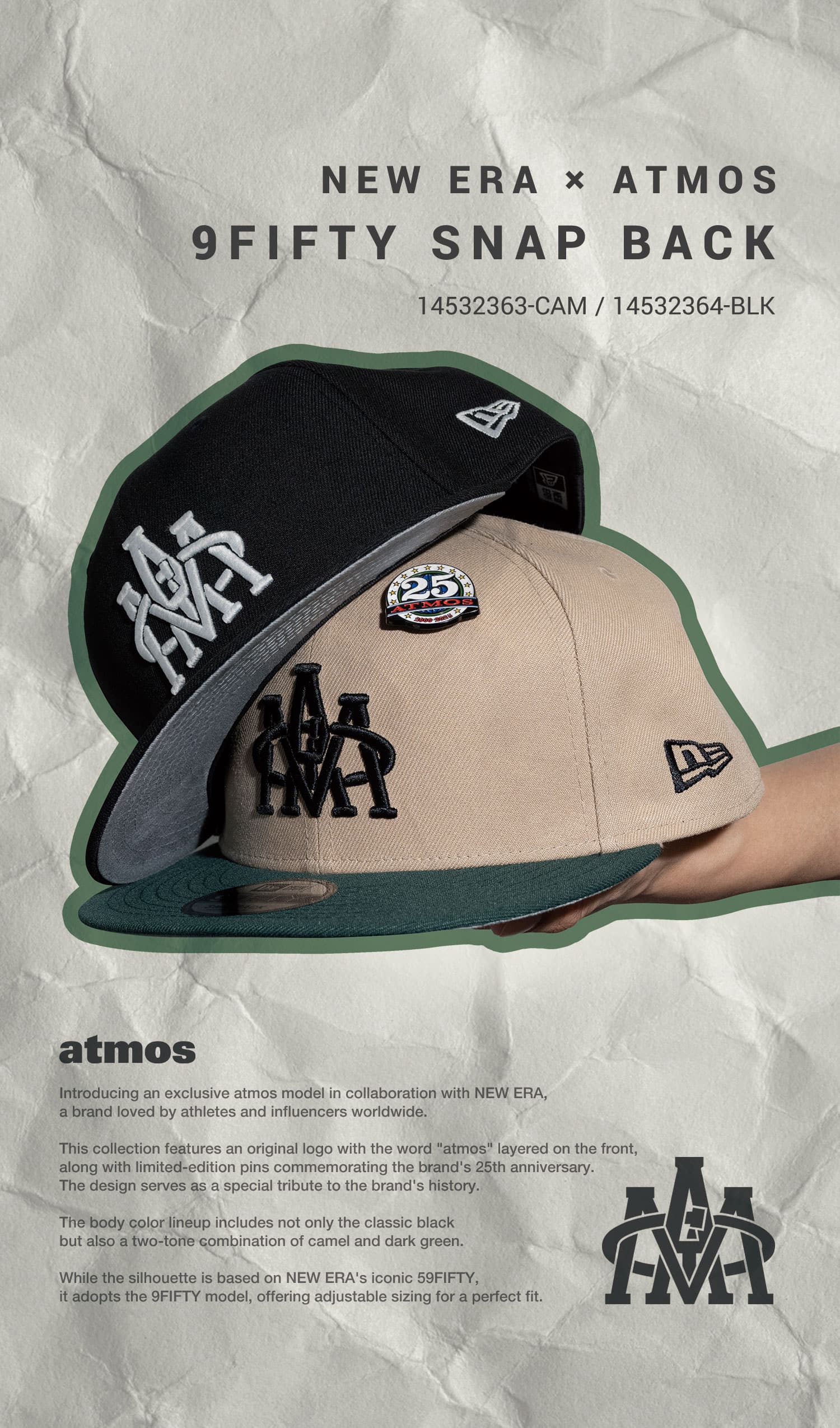 NEW ERA × ATMOS 9FIFTY SNAP BACK