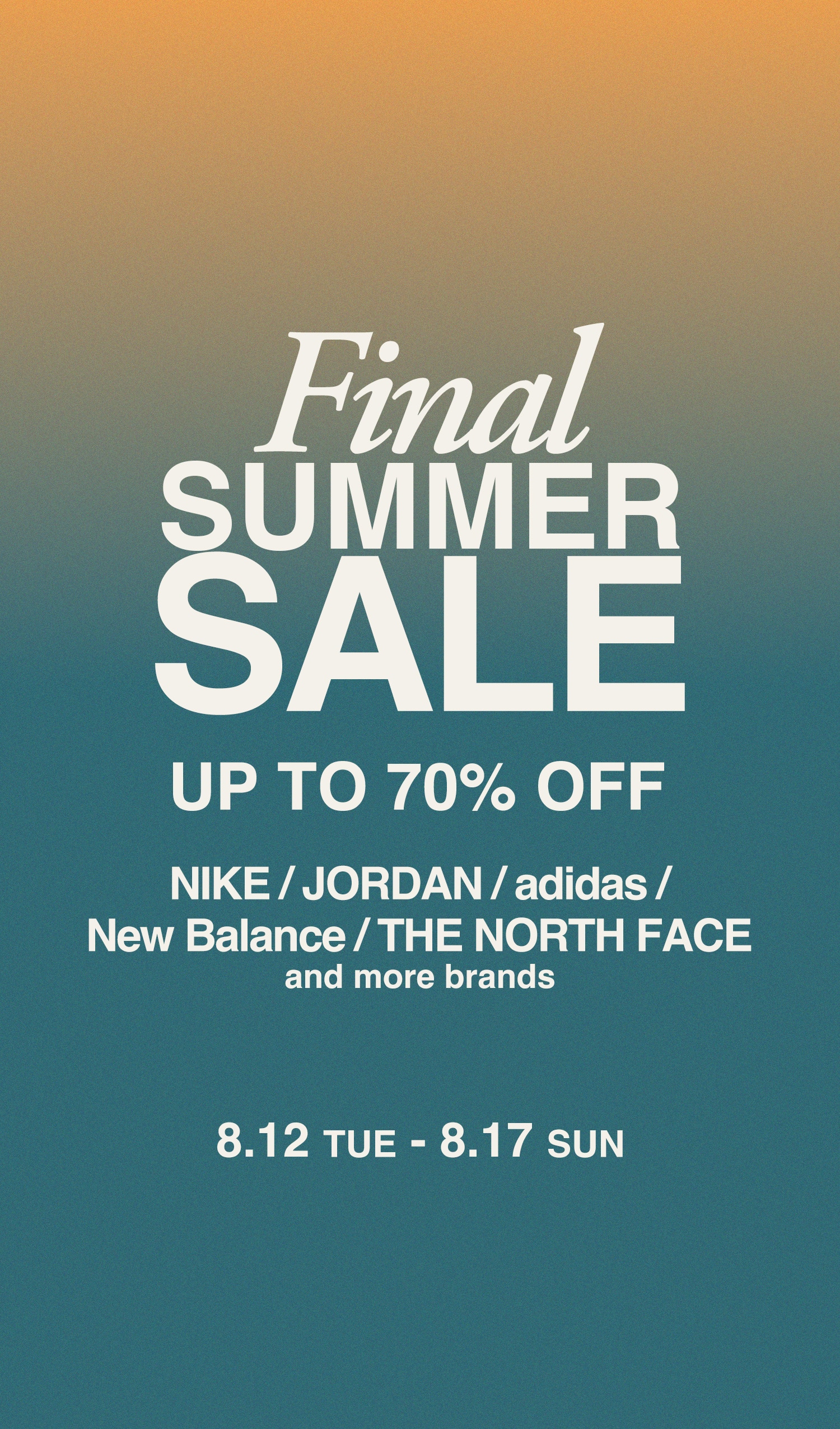 FINAL SUMMER SALE