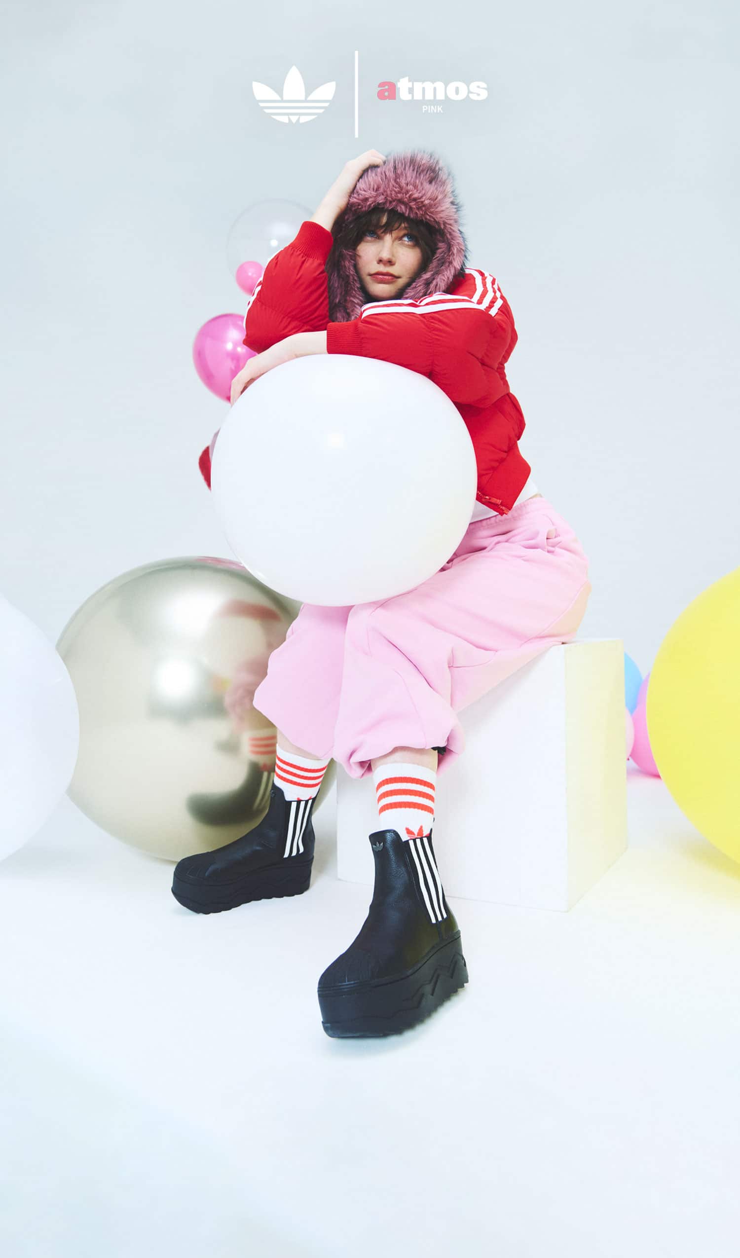 adidas SSTR PLATFORM BOOTS atmos pink