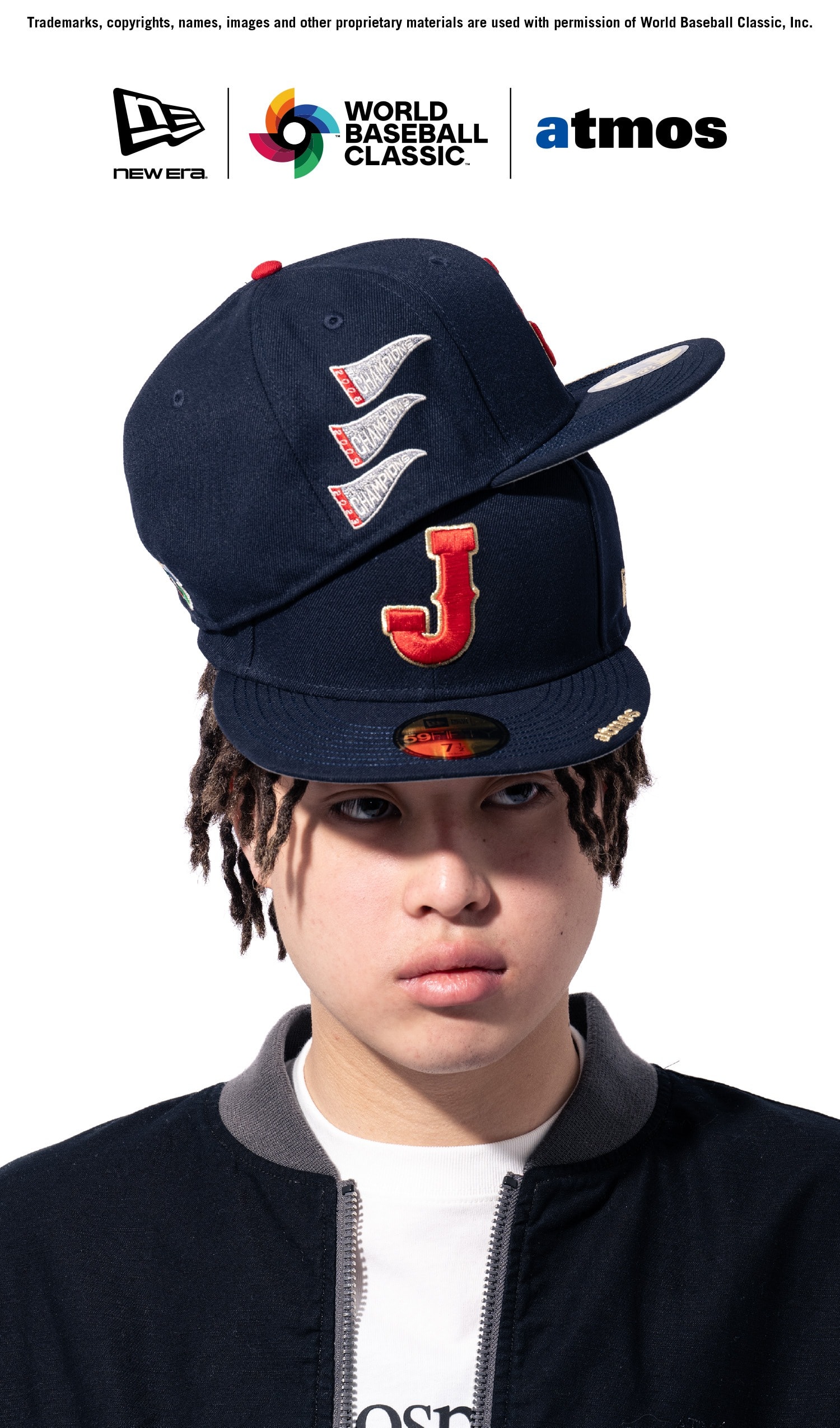 NEW ERA 59FIFTY ATMOS WBC J LOGO SIDE FLAG