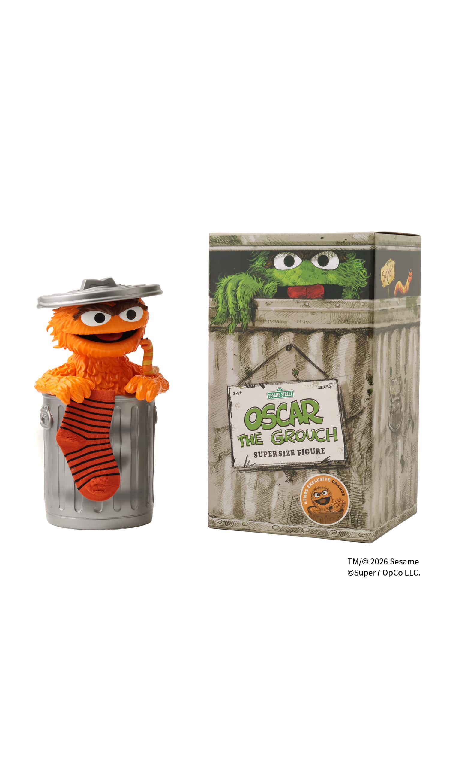 SUPER7 SESAME STREET SUPER SIZE VINYL OSCAR THE GROUCH