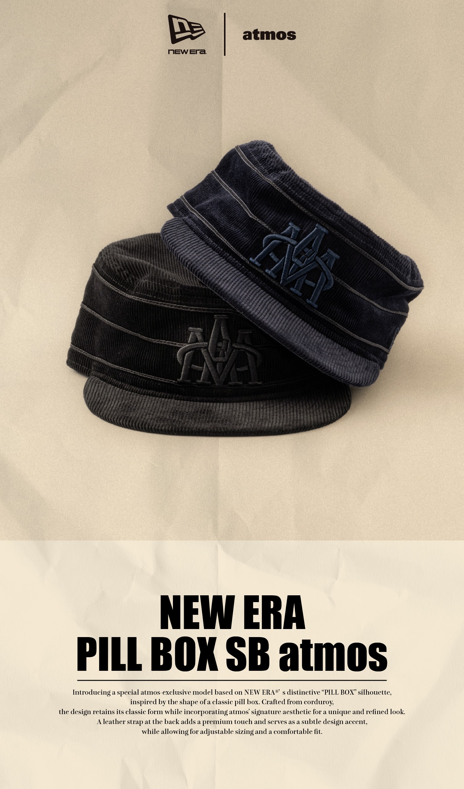 New Era PILL BOX SB atmos CORDUROY