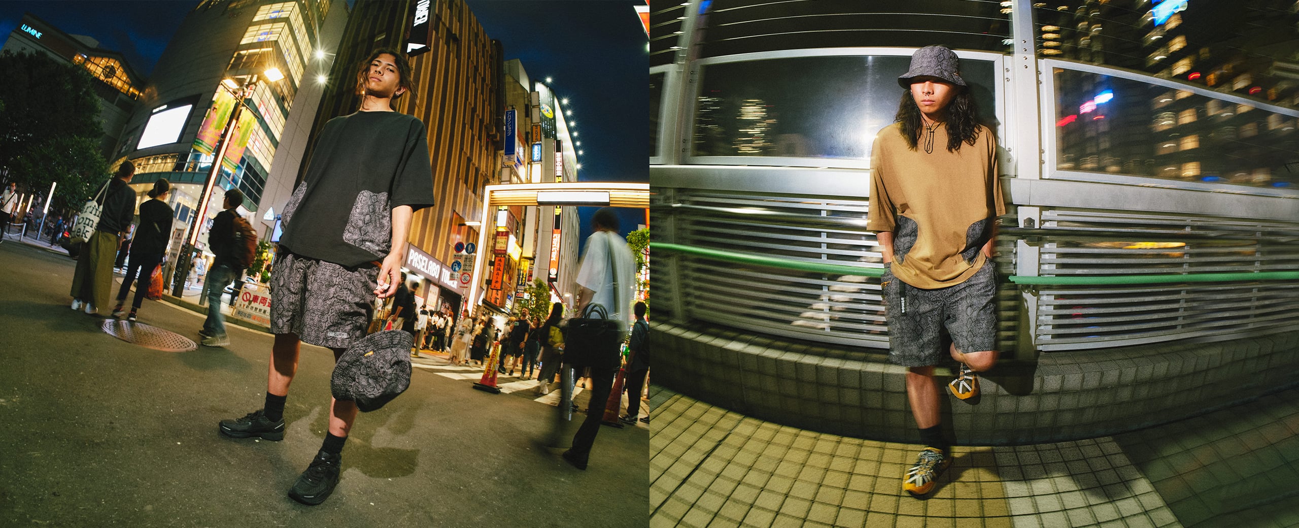 GRIP SWANY × atmos GEAR BUGGY SHORTS PYTHON GREY