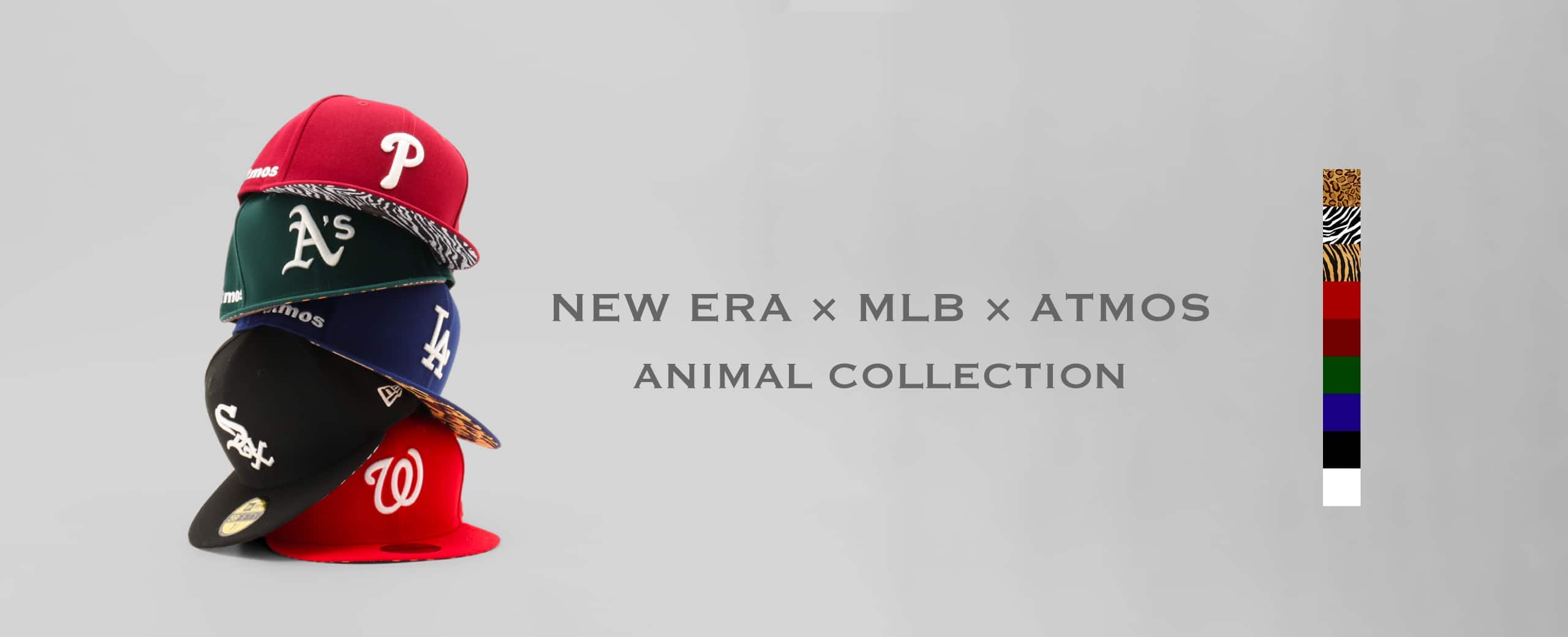"NEW ERA x MLB x atmos Animal Collection | アンダーバイザーにアニマル柄を落とし込んだエクスクルーシブなアイテム。"